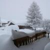 la terrasse au matin d'une nuit très neigeuse