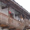 balcon du gîte et premières neiges